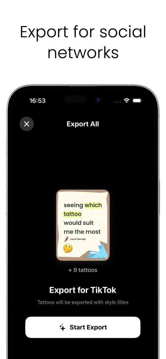 AI Tattoo app screen 4
